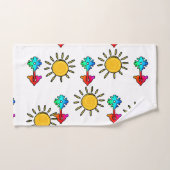 Huis Bloemen Zonneschijn Kinderen Cadeau Bad Handdoek (Handdoek)