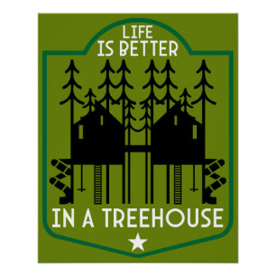 huis boomhut perfect poster