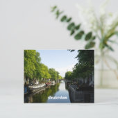 Huis Boten op Amsterdam Canal Personaliseren Briefkaart (Staand voorkant)
