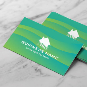 Huis Breeze Logo Dryer Vent Schoonmaak Groen Visitekaartje