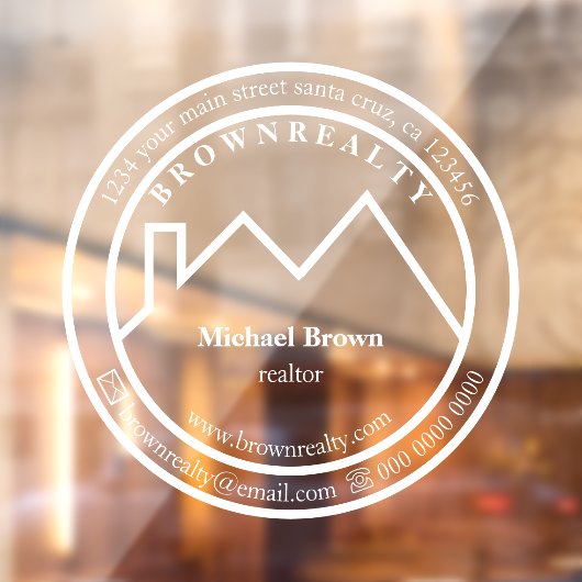 Huis Dak Vastgoedmakelaar Logo Raamsticker (Vel 2)