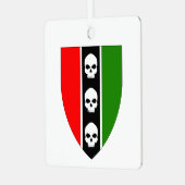 Huis drie schedels keramisch Ornament (Voorkant links)