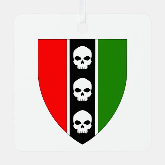 Huis drie schedels keramisch Ornament (Voorkant)