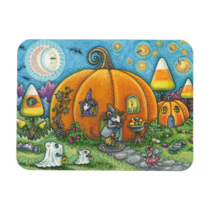 HUIS, DRUKSTOF OF TREATERS HALLOWEEN MAGNET MAGNEET