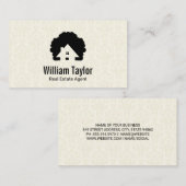 Huis en boom | Damaspatroon Visitekaartje (Voorkant / Achterkant)