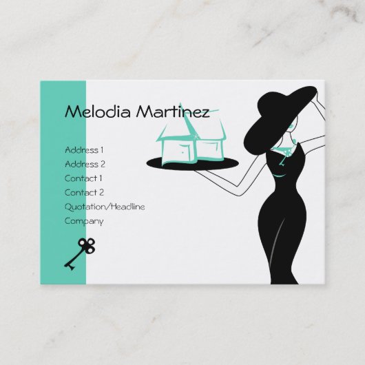 Huis en sleutel visitekaartje (Voorkant)