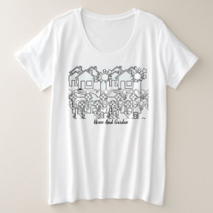 Huis en tuin grote maat t-shirt