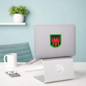 Huis Fullerend Sticker (Laptop op bureau)