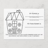 Huis Geheugen Nood Informatie voor Kinderen Activi Briefkaart (Voorkant)