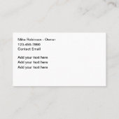 Huis goot schoonmaak aannemer visitekaartje (Achterkant)