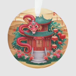 Huis Hout Slang  Ornament