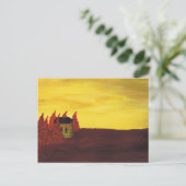 huis in de bomen briefkaart (Staand voorkant)