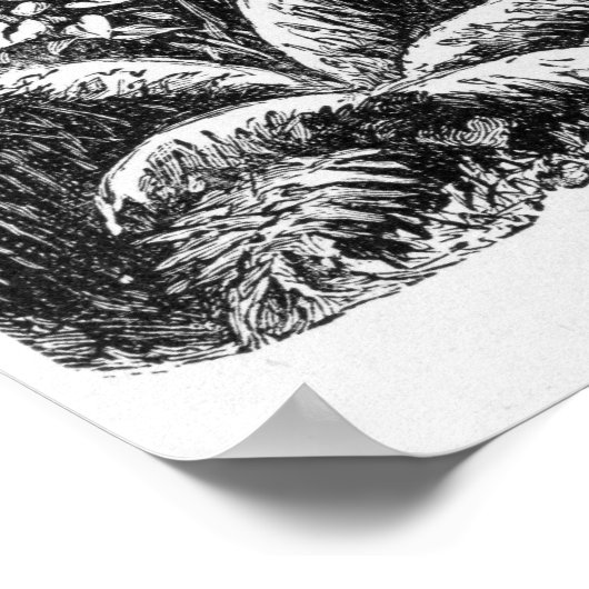 Huis in het Arfak-dorp Memiwa, Nieuw-Guinea Poster (Hoek)