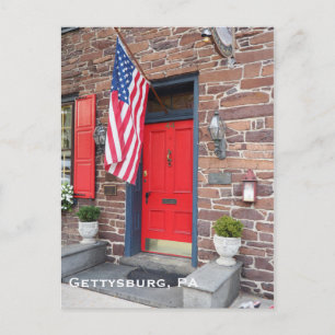 Huis in koloniale stijl in Gettysburg Pennsylvania Briefkaart