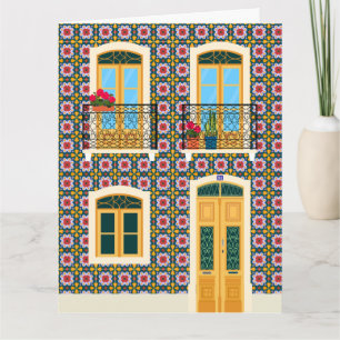 Huis in Lissabon met tegels Kaart
