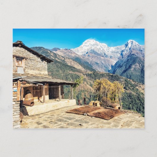 Huis in Nepal Briefkaart (Voorkant)