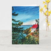 Huis in Oregon aan zee Kaart (Gele Bloem)