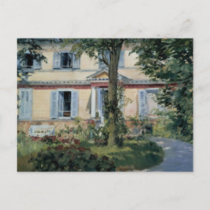Huis in Rueil, Edouard Manet,  Kunst Briefkaart