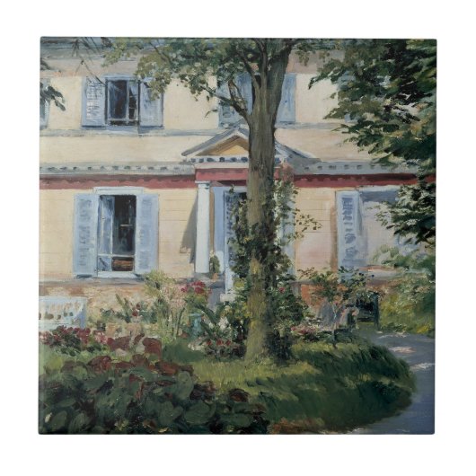 Huis in Rueil, Edouard Manet, Kunst Tegeltje (Voorkant)