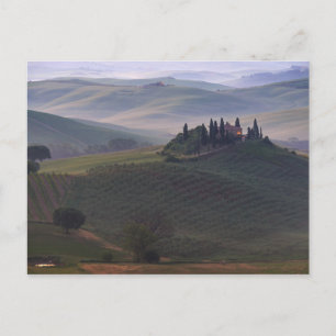 Huis in Toscane in het briefkaart van de moesson