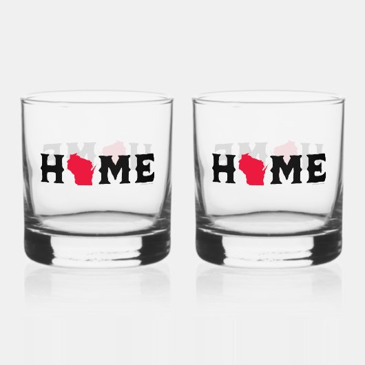 Huis in Wisconsin Whisky Glas (Achterkant)