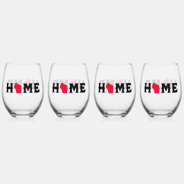 Huis in Wisconsin Wijnglas Zonder Voet