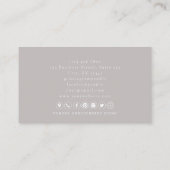 Huis logo, interieurontwerper, beige visitekaartje (Achterkant)