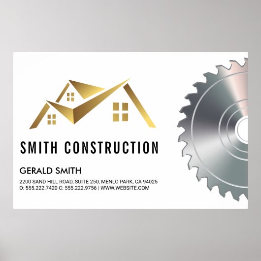 Huis Logo | Zaag Poster (Voorkant)