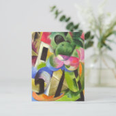 Huis met bomen van Franz Marc, Kunst Briefkaart (Staand voorkant)