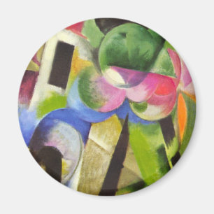 Huis met bomen van Franz Marc,  Kunst Magneet