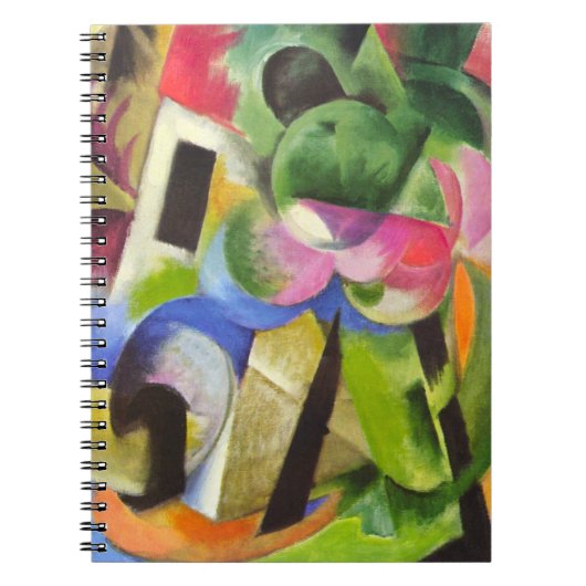 Huis met bomen van Franz Marc, Kunst Notitieboek (Voorkant)