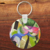 Huis met bomen van Franz Marc,  Kunst Sleutelhanger (Achterkant)