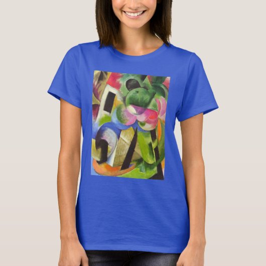 Huis met bomen van Franz Marc, Kunst T-shirt (Voorkant)