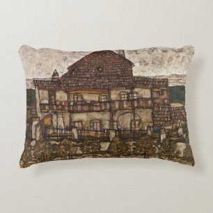 Huis met dakspanen dak door Egon Schiele Accent Kussen