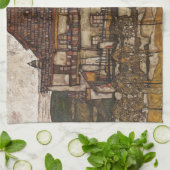 Huis met de Shingle Roof van Egon Schiele Theedoek (Gevouwen)