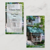 Huis met groene strips visitekaartje (Voorkant / Achterkant)