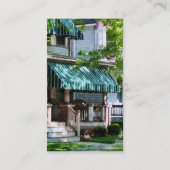 Huis met groene strips visitekaartje (Achterkant)