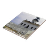 Huis met vuurtoren Tile Tegeltje (Zijkant)