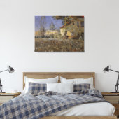  huis Mourier-Petersen in de tuin Canvas Afdruk (Insitu (Slaapkamer))