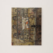 Huis Muur aan de Rivier door Egon Schiele Legpuzzel (Verticaal)