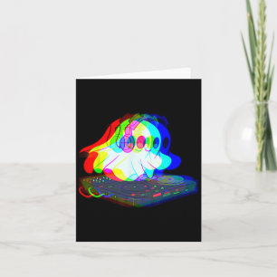 Huis Muziek Ghost Halloween Techno Rave Halloween Kaart