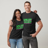 Huis muziek t shirt in neonkleuren (Unisex)