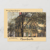 Huis Nathaniel Hawthorne in Salem Massachusetts Briefkaart (Voorkant / Achterkant)