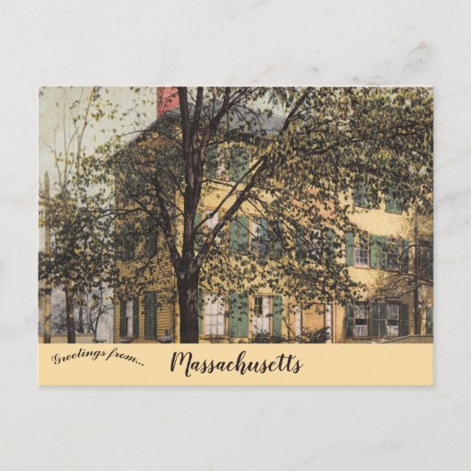 Huis Nathaniel Hawthorne in Salem Massachusetts Briefkaart (Voorkant)
