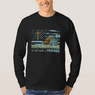 Huis op Boerderij dus God maakte een boer grappig T-shirt