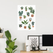 Huis Plant Collectie 3 Poster (Thuiskantoor)