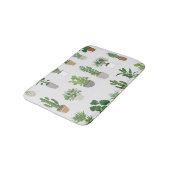 Huis planten, doodle patroon badmat (Gekanteld)