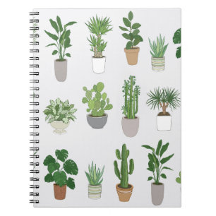 Huis planten,  doodle patroon notitieboek