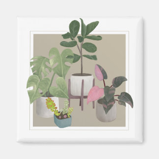 Huis planten. magneet