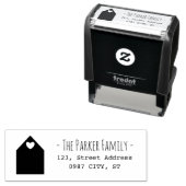 Huis romantisch | modern adres rubberen stempel (In situ)